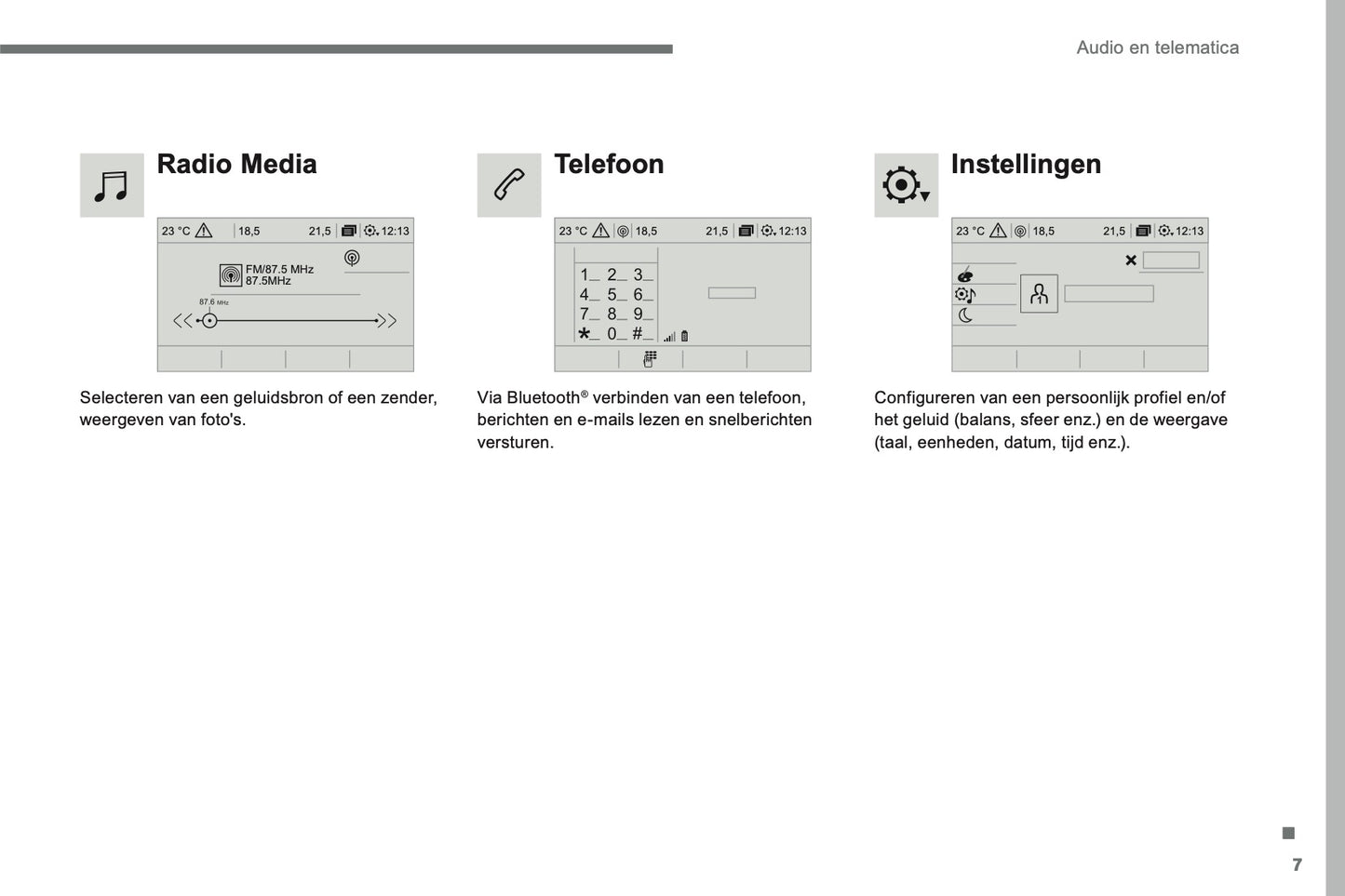 2016-2018 Citroën C4 Picasso/Grand C4 Picasso Infotainment Handleiding | Nederlands