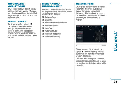 2021-2022 Fiat 500e Uconnect Infotainment Handleiding | Nederlands