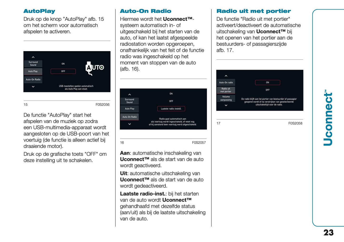 2021-2022 Fiat 500e Uconnect Infotainment Handleiding | Nederlands