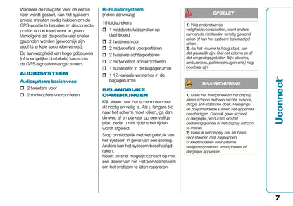 2021-2022 Fiat 500e Uconnect Infotainment Handleiding | Nederlands