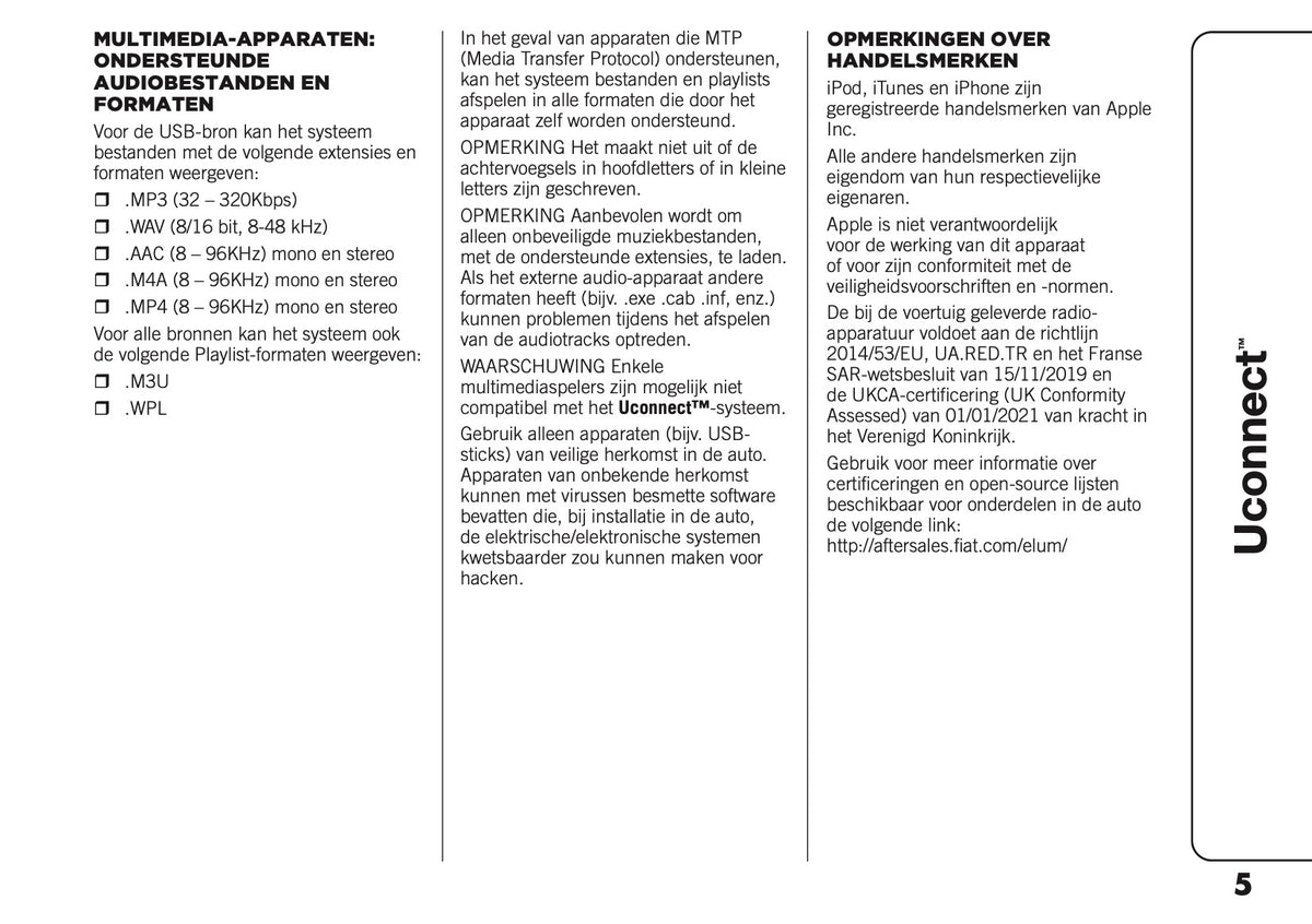 2021-2025 Jeep Compass Uconnect Nav Infotainment Handleiding | Nederlands