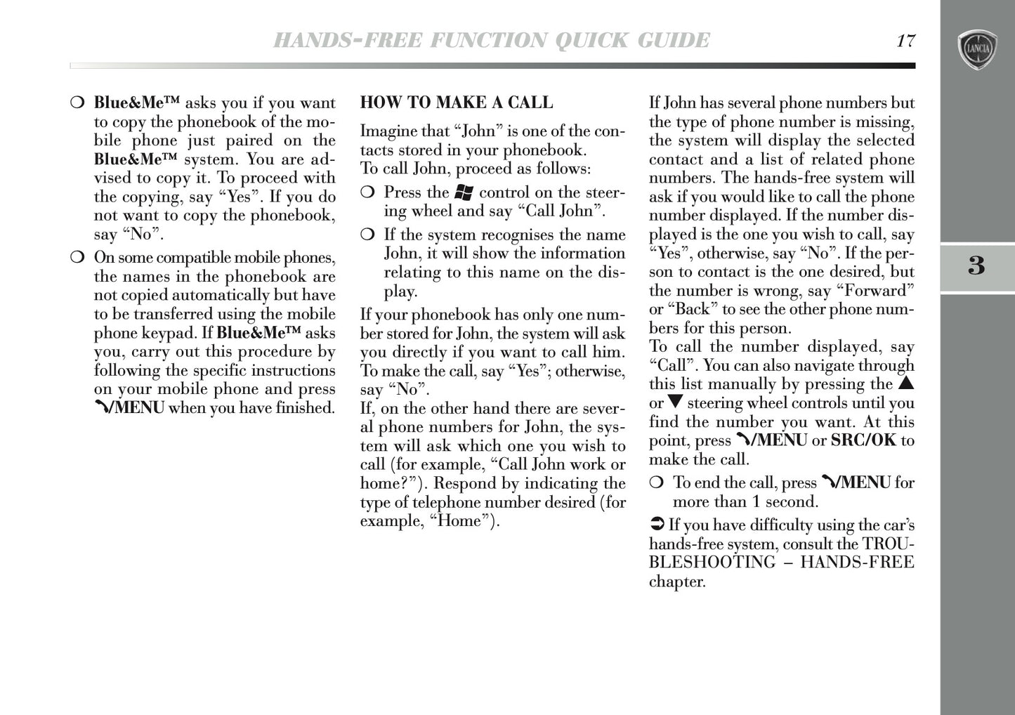 2011-2013 Lancia Delta Blue&Me Instant Nav Manual | English