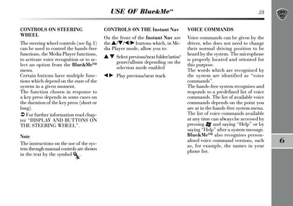 2011-2013 Lancia Delta Blue&Me Instant Nav Manual | English