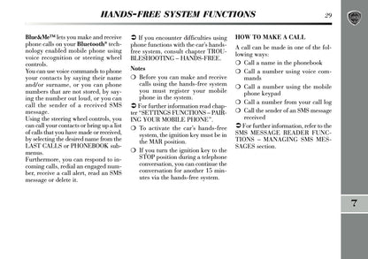 2011-2013 Lancia Delta Blue&Me Instant Nav Manual | English