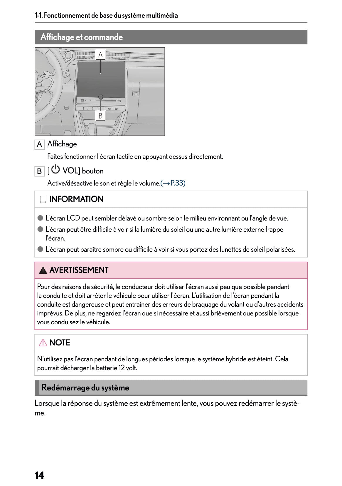2025-2026 Lexus LBX Navigation Manual | French