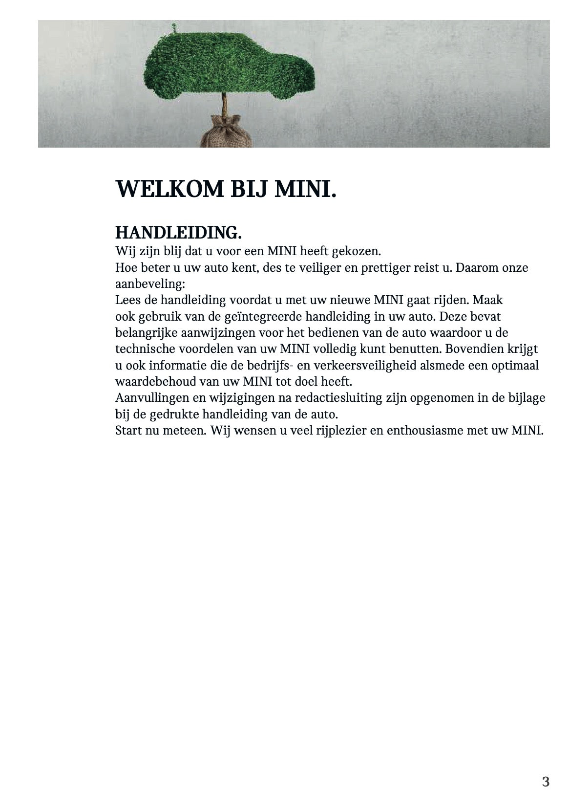 2023 Mini Mini Infotainment Manual | Dutch