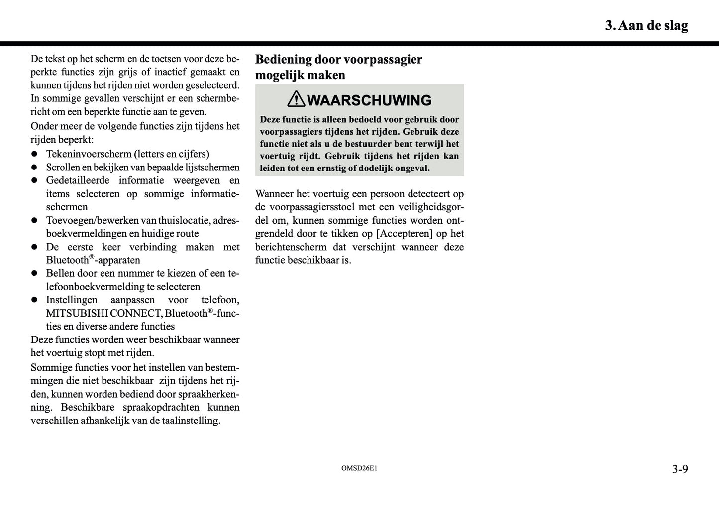 2026 Mitsubishi Outlander PHEV Smartphone Link Display Audio Handleiding | Nederlands