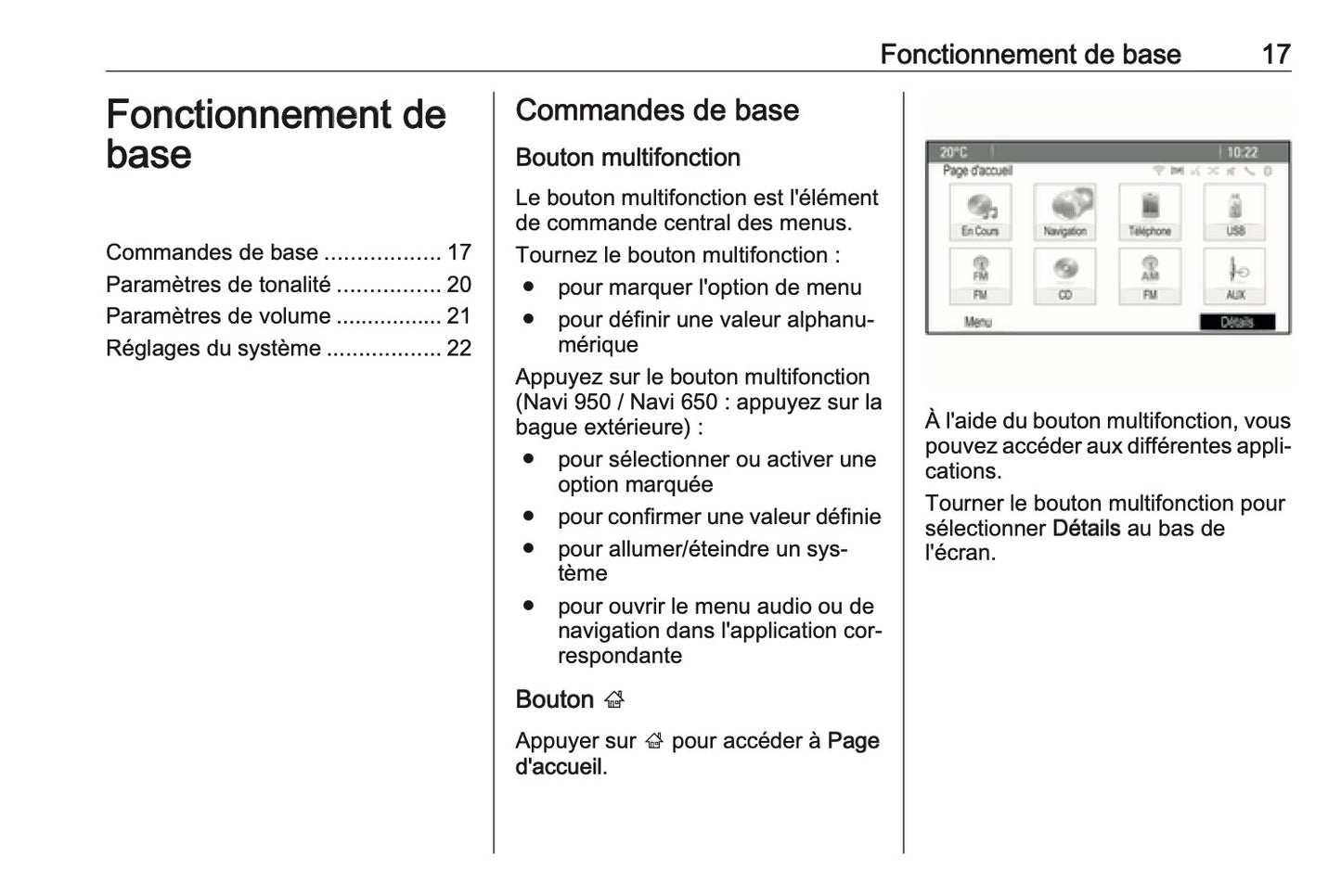 2016 Opel Cascada Infotainment Manual | French