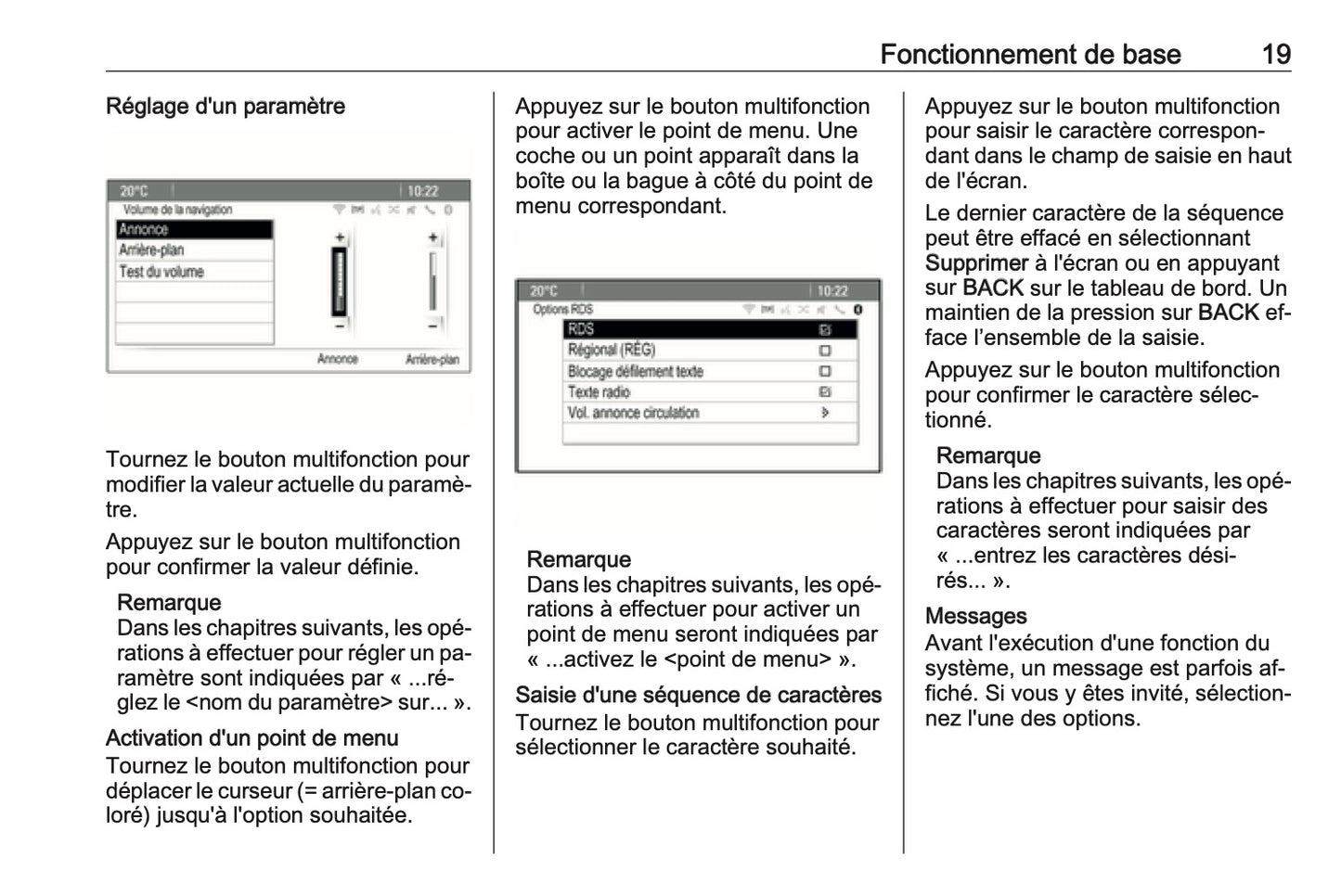 2016 Opel Cascada Infotainment Manual | French