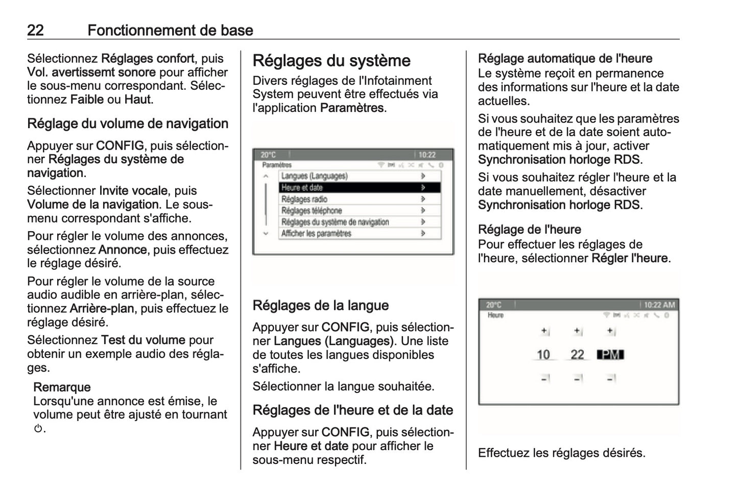 2016 Opel Cascada Infotainment Manual | French