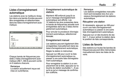 2016 Opel Cascada Infotainment Manual | French