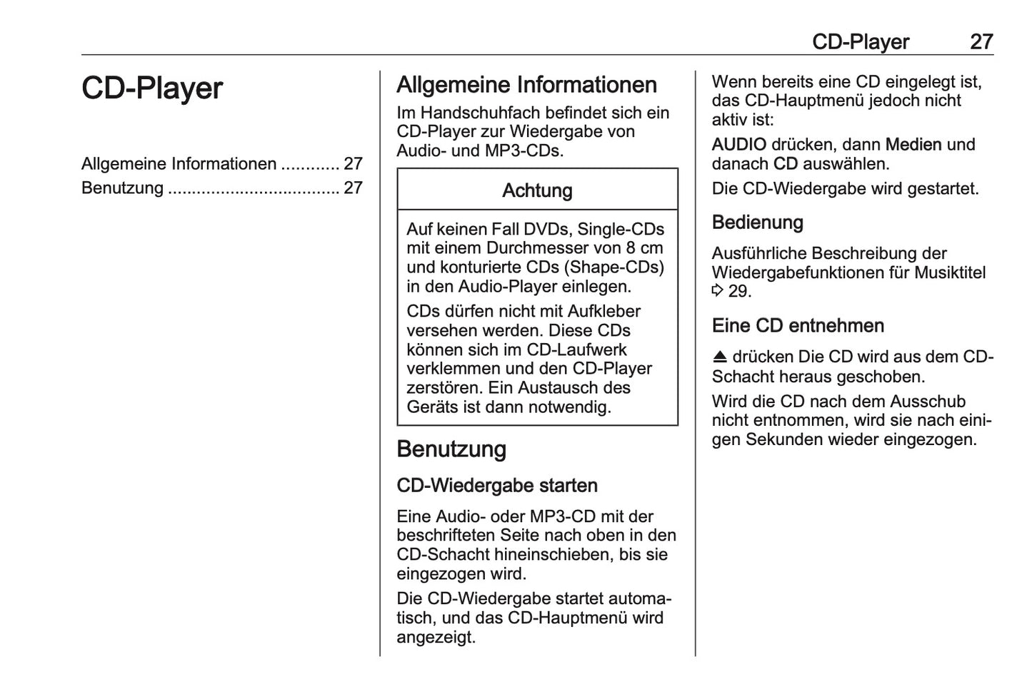 2018-2020 Opel Crossland X Infotainment Manual | German