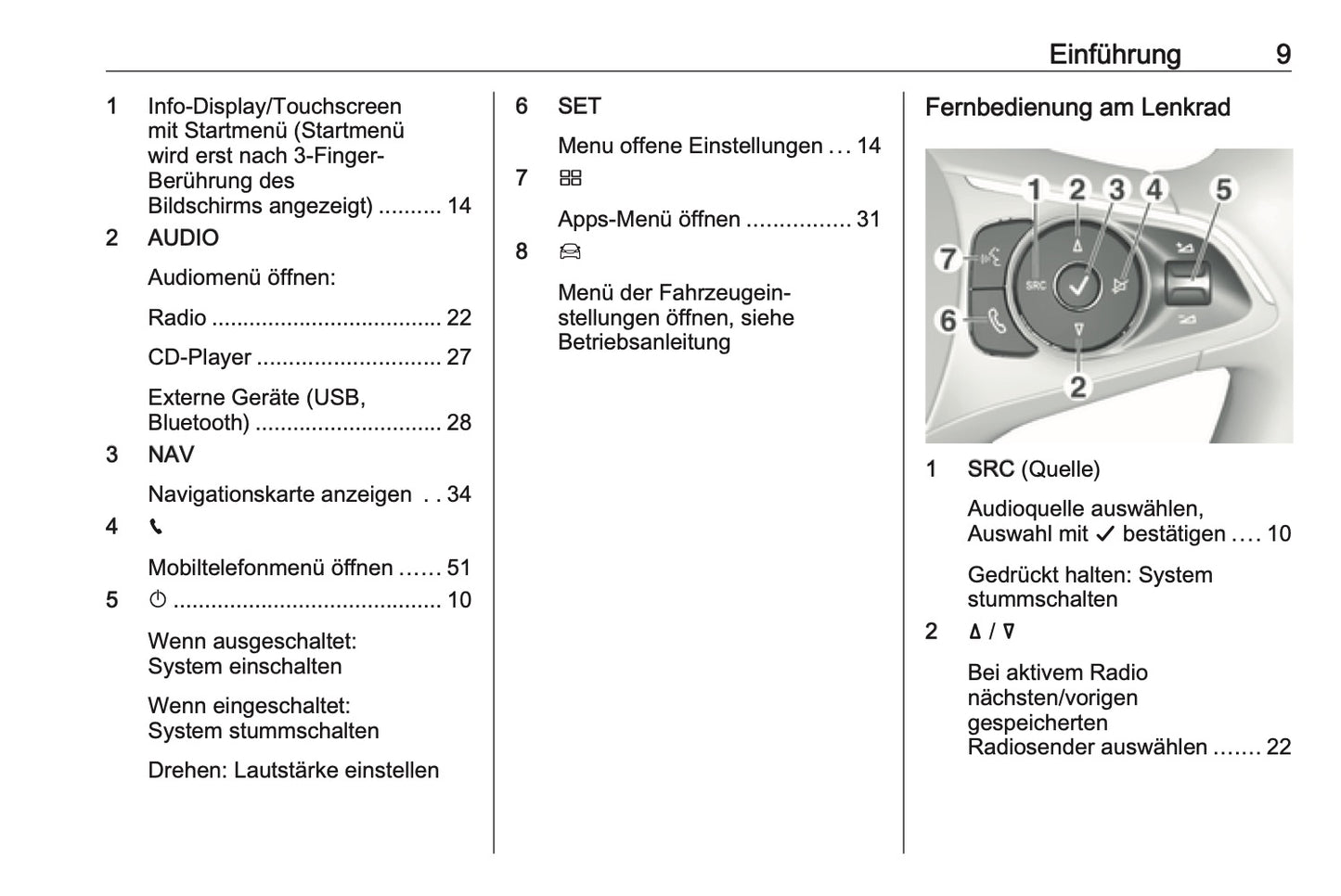 2018-2020 Opel Crossland X Infotainment Manual | German