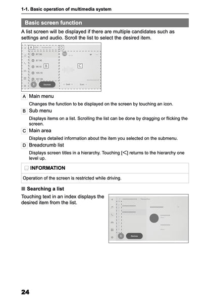 2025-2026 Toyota Aygo X Navigation Manual | English