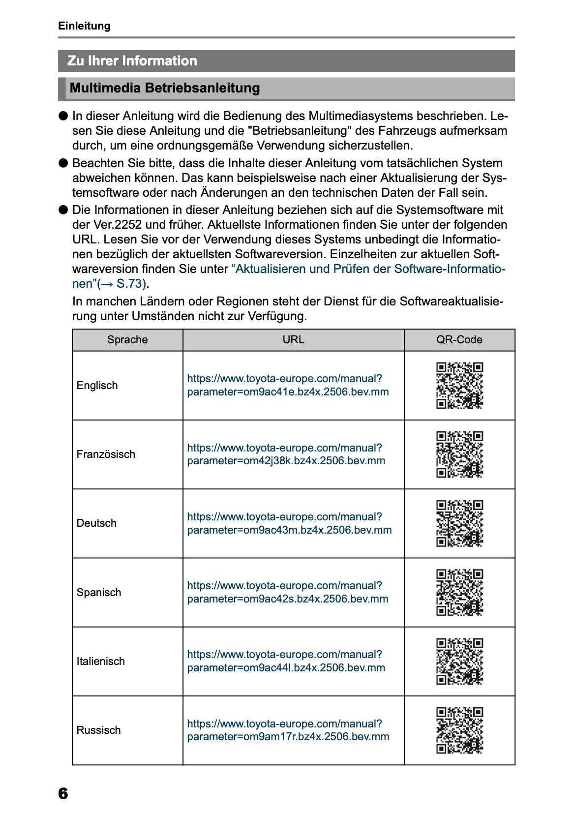 2025-2026 Toyota bZ4X Navigation Manual | German