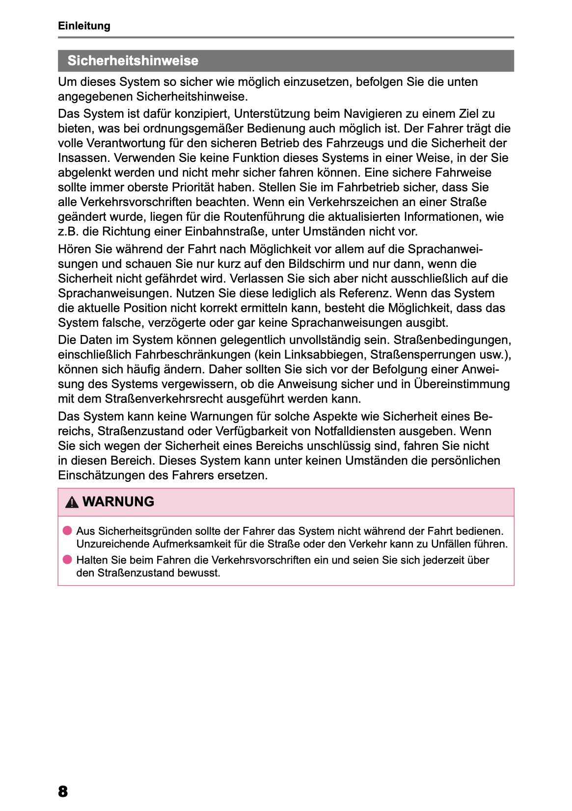 2025-2026 Toyota bZ4X Navigation Manual | German