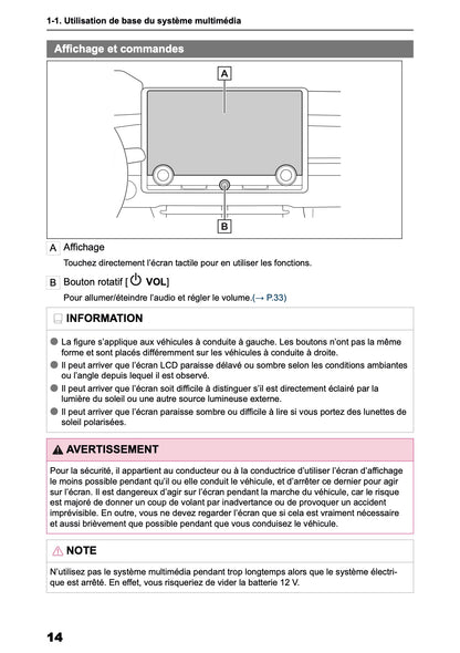 2025-2026 Toyota bZ4X Navigation Manual | French