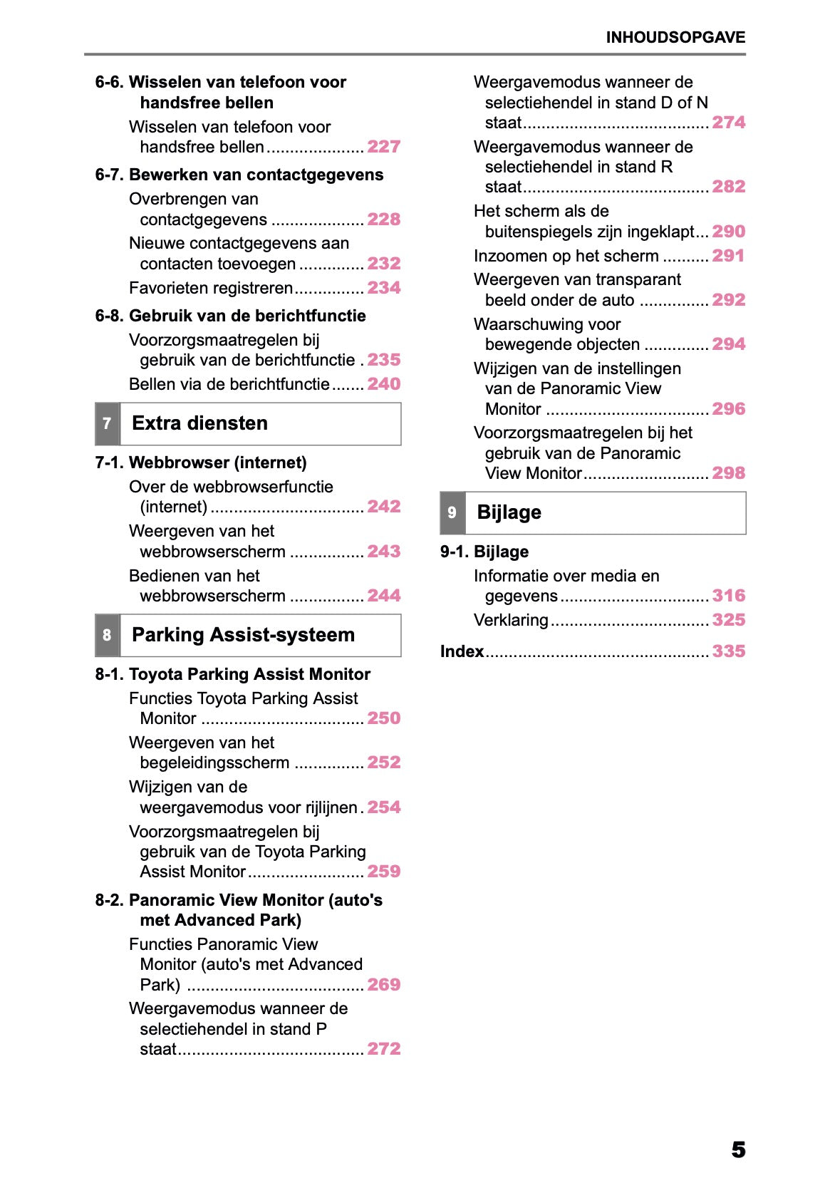 2025-2026 Toyota bZ4X Navigatie Handleiding | Nederlands