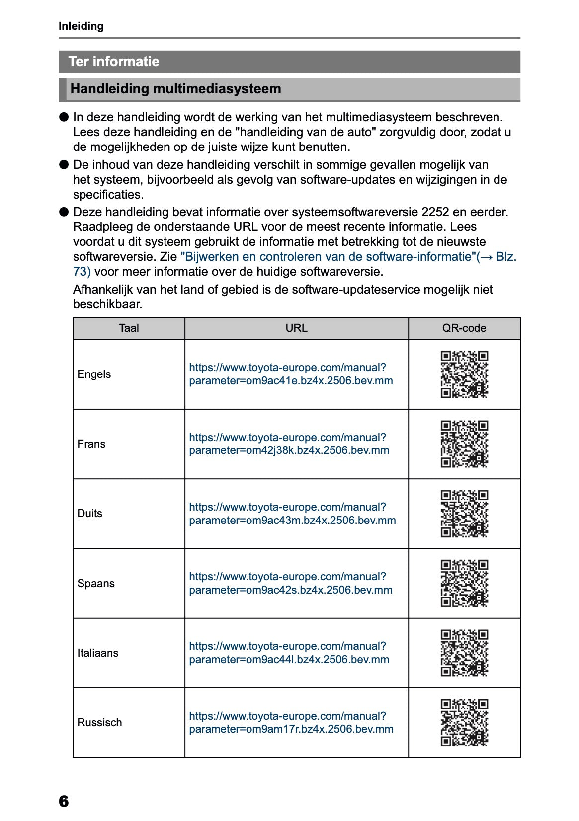 2025-2026 Toyota bZ4X Navigatie Handleiding | Nederlands