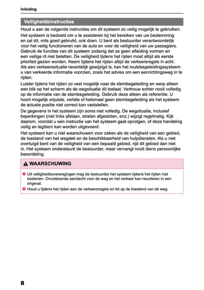 2025-2026 Toyota bZ4X Navigatie Handleiding | Nederlands