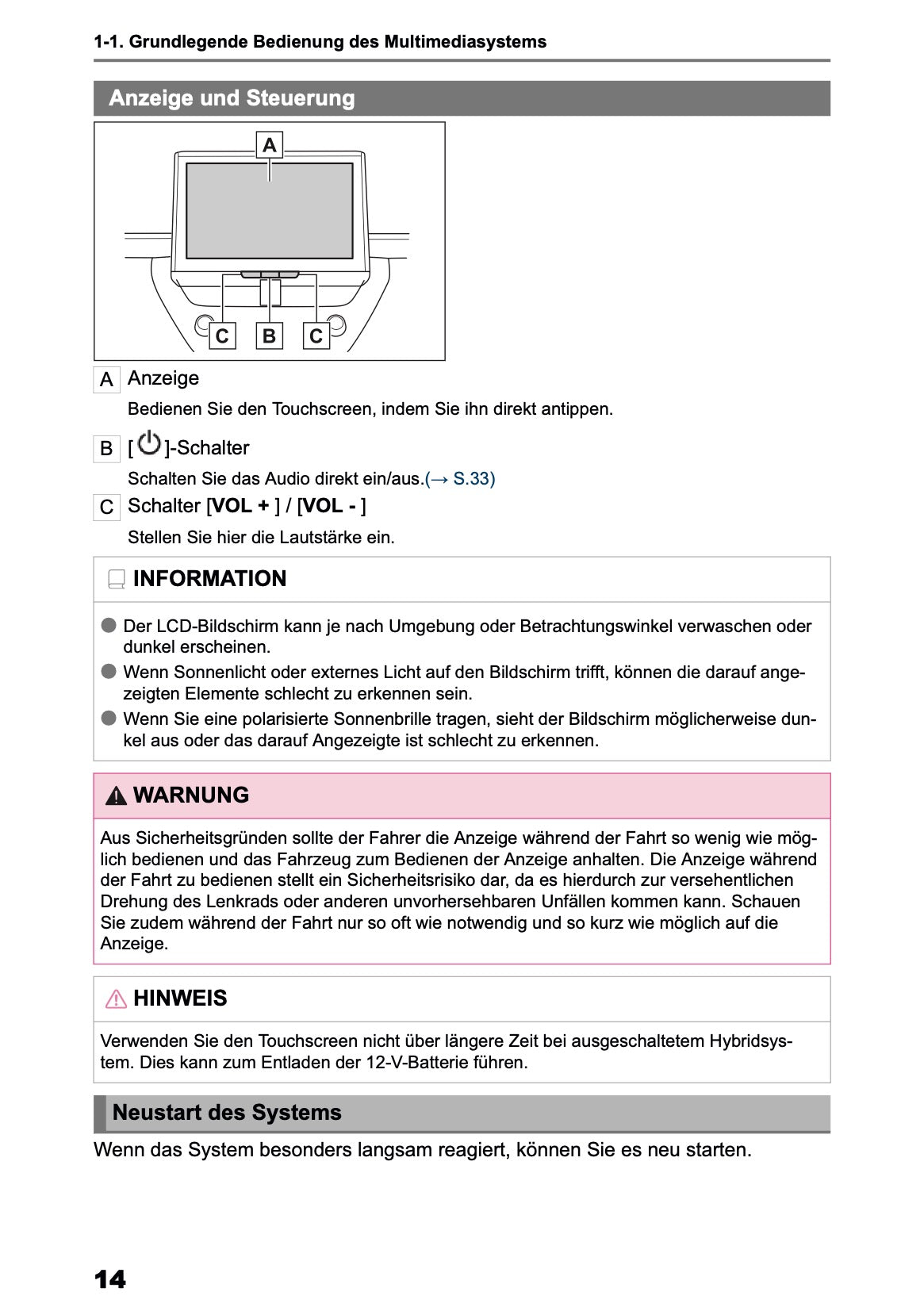 2025 Toyota Corolla Cross Hybrid Navigation Handbuch | Deutsch