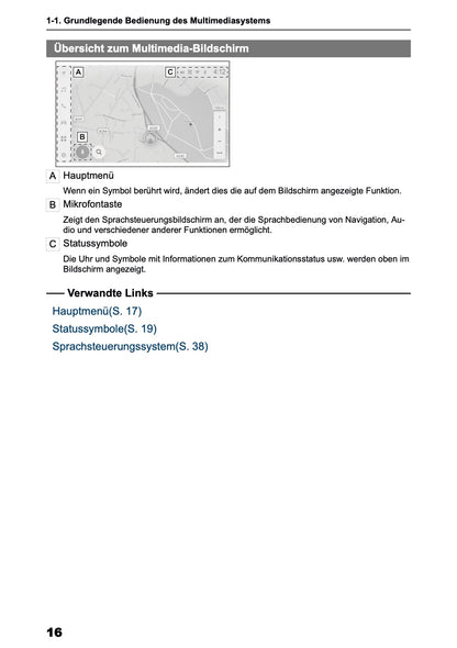 2025 Toyota Corolla Cross Hybrid Navigation Handbuch | Deutsch