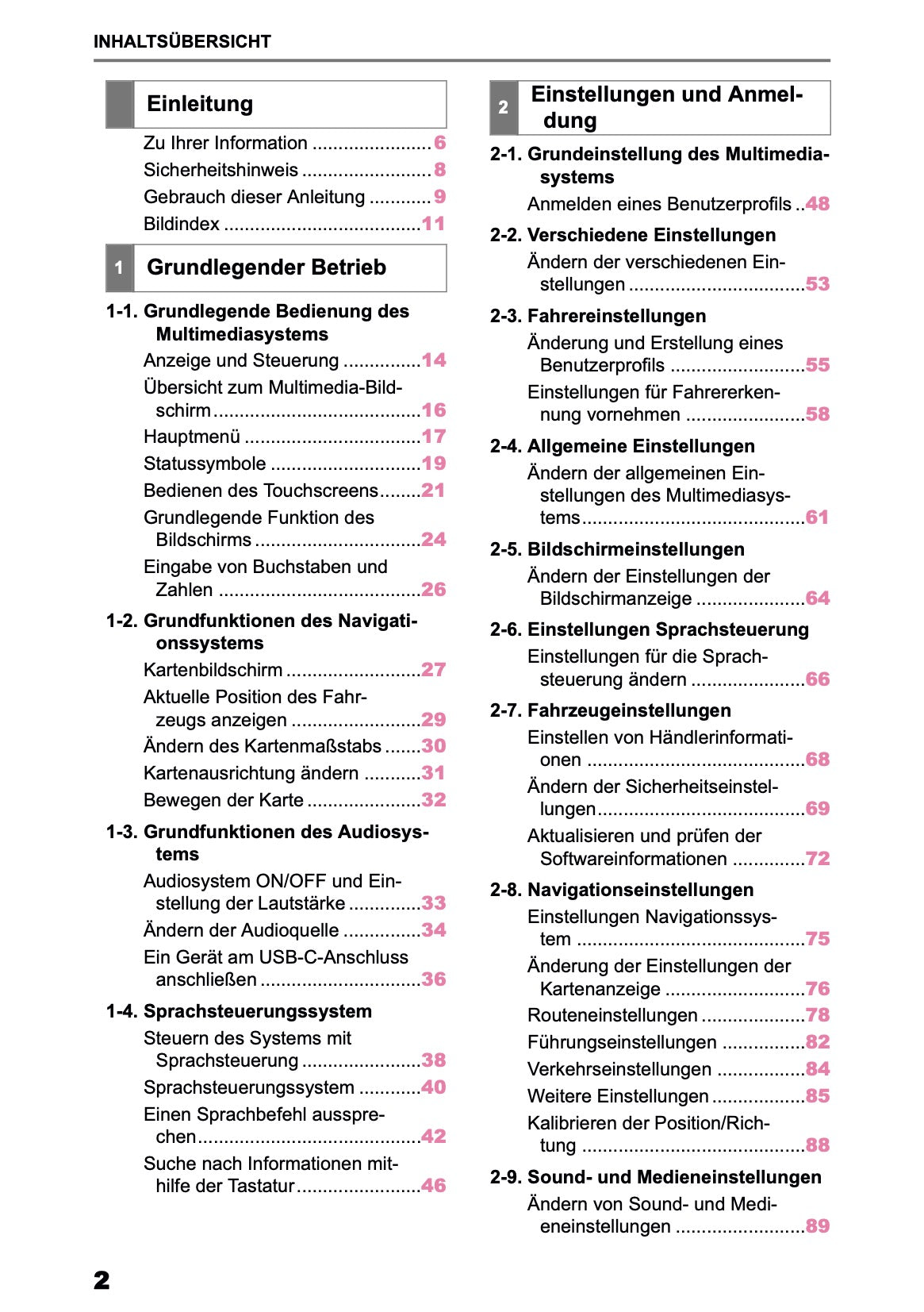 2025 Toyota Corolla Cross Hybrid Navigation Handbuch | Deutsch