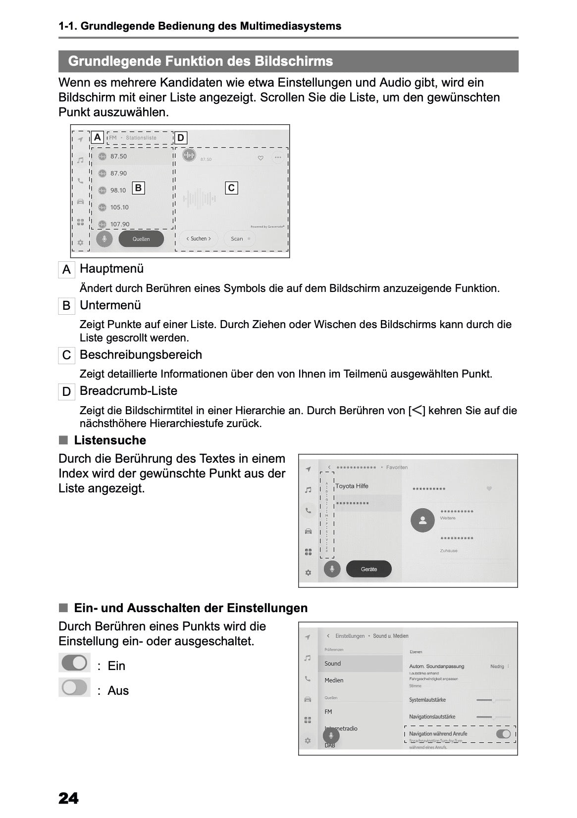 2025 Toyota Corolla Cross Hybrid Navigation Handbuch | Deutsch