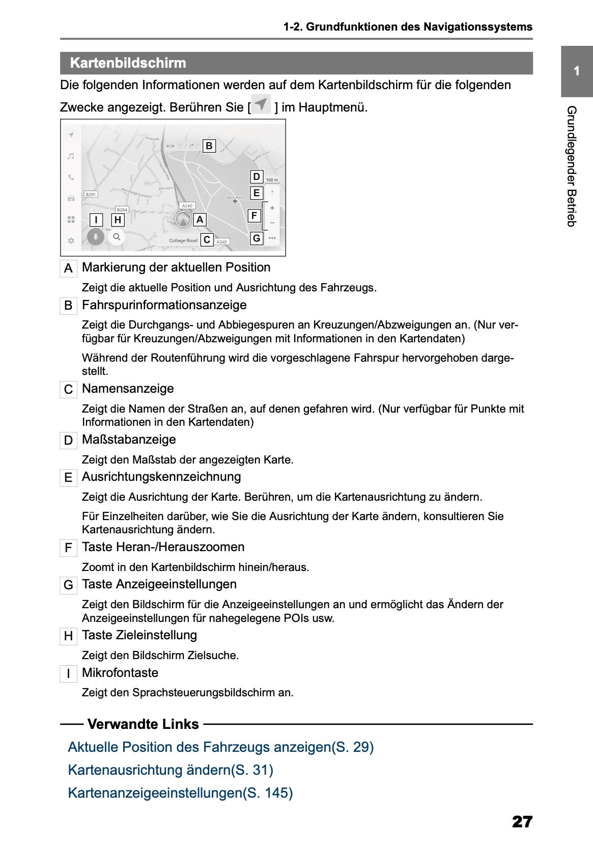2025 Toyota Corolla Cross Hybrid Navigation Handbuch | Deutsch