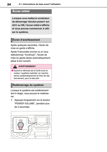 2023 Toyota Yaris Hybrid Infotainment Manual | French