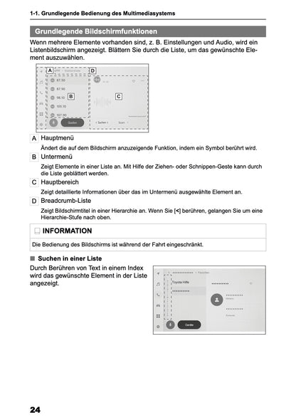 2026 Toyota Yaris Hybrid Navigation Anleitung | Deutsch