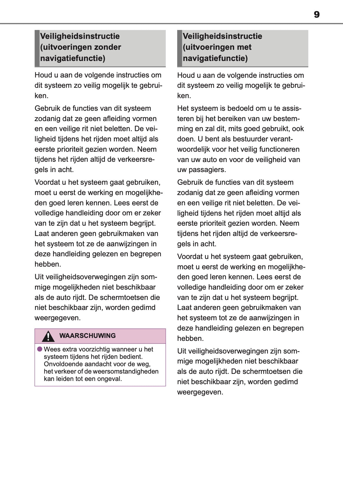 2021 Toyota Yaris Navigatie Handleiding | Nederlands