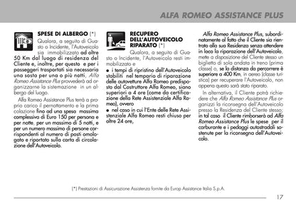 2009-2011 Alfa Romeo Maintenance Book | Italian