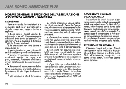 2009-2011 Alfa Romeo Maintenance Book | Italian