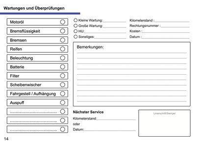 Audi Maintenance Book | German