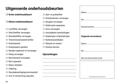 Cupra Onderhoudsboekje | Nederlands
