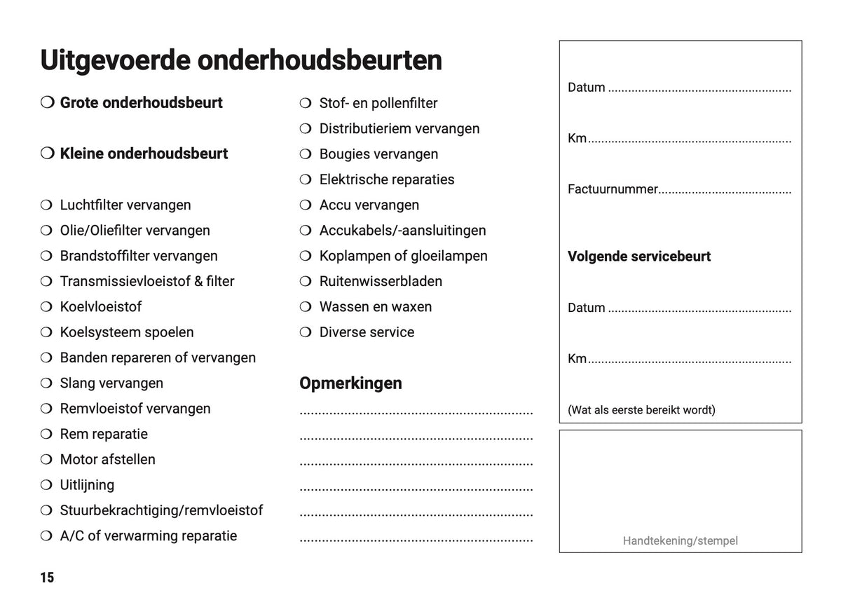 Cupra Onderhoudsboekje | Nederlands