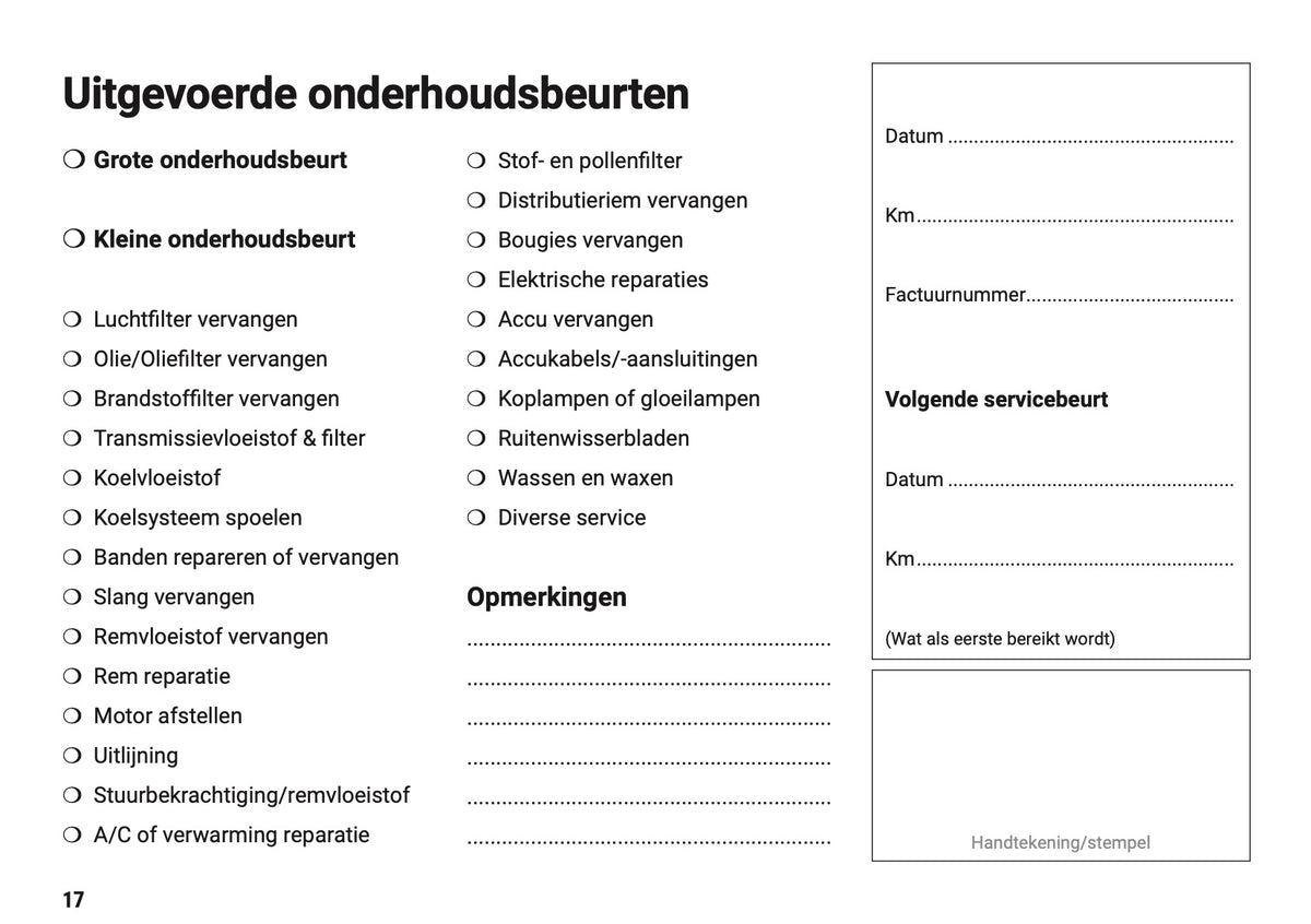 Cupra Onderhoudsboekje | Nederlands