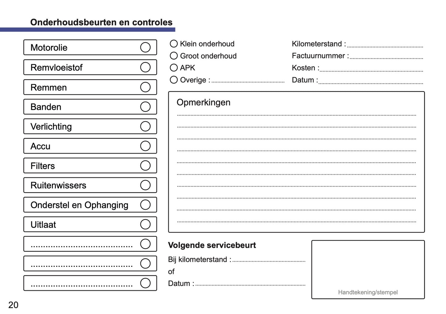 Ford Onderhoudsboekje | Nederlands