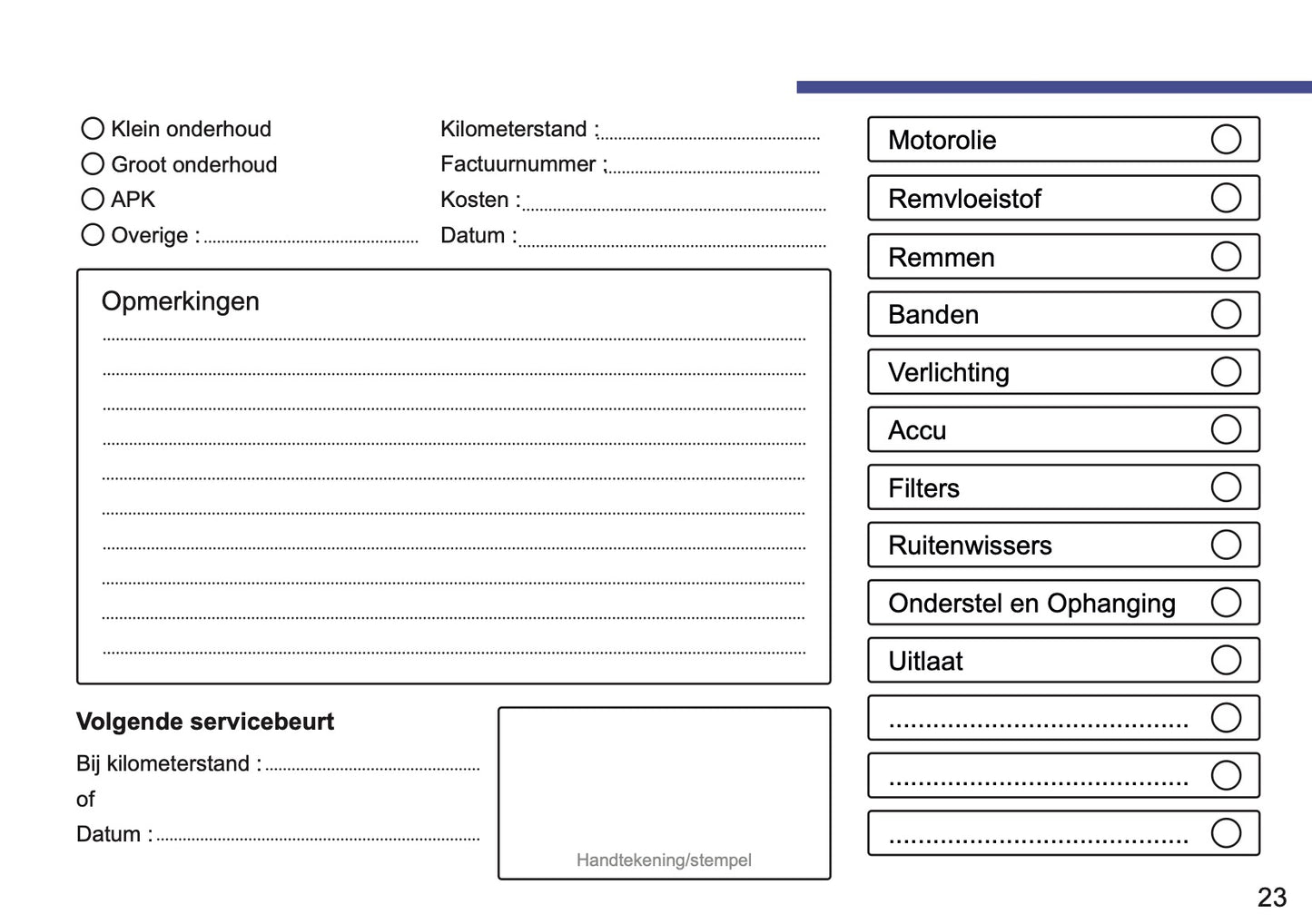 Ford Onderhoudsboekje | Nederlands