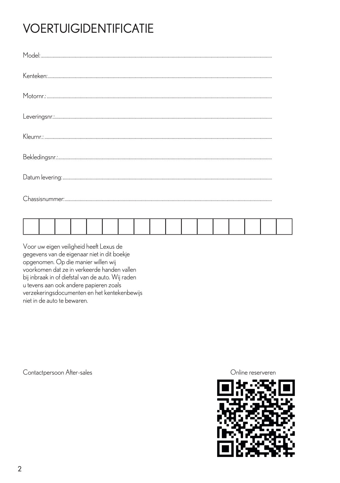 2022 Lexus Garantie & Serviceboekje | Nederlands