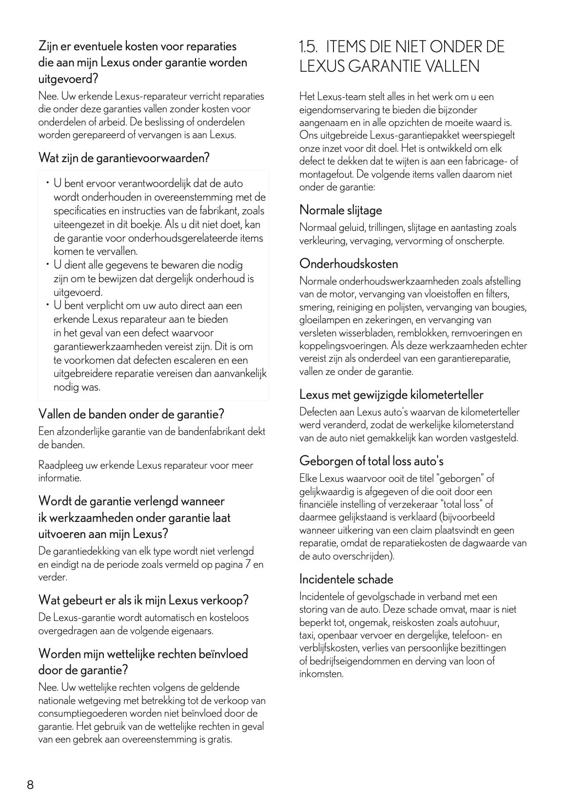 2022 Lexus Garantie & Serviceboekje | Nederlands