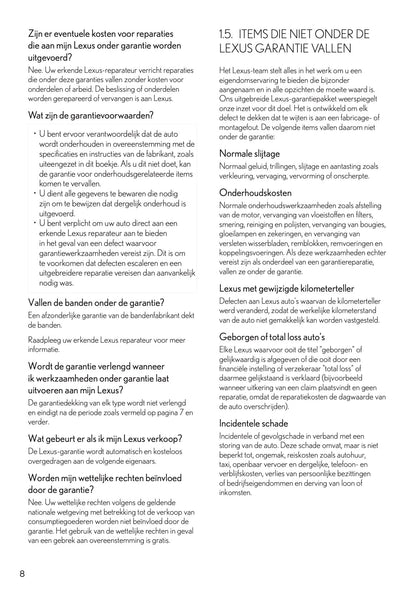 2022 Lexus Garantie & Serviceboekje | Nederlands