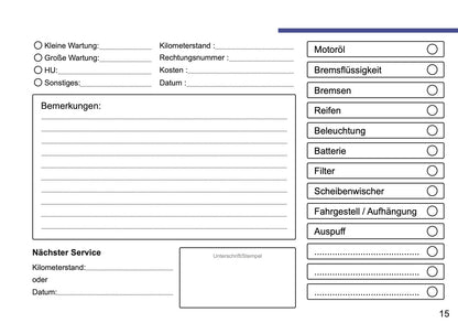 Serviceheft Land Rover | Deutsch