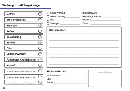 Serviceheft Land Rover | Deutsch