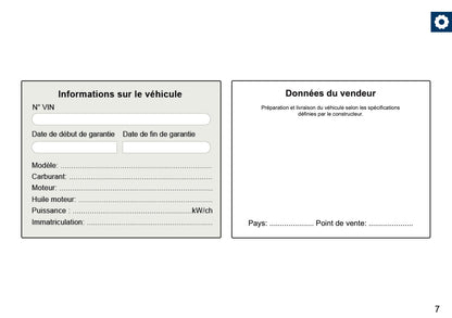 Mercedes-Benz Maintenance Book | French