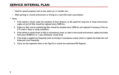 2023 MG EHS Maintenance Book | English