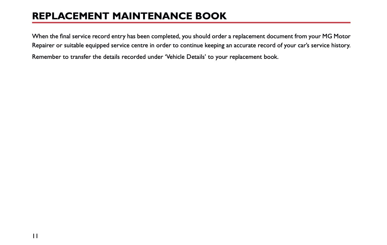 2023 MG EHS Maintenance Book | English