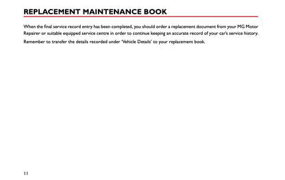 2023 MG EHS Maintenance Book | English