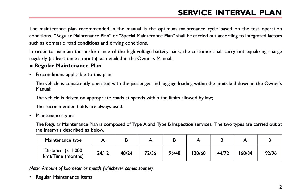 2023 MG EHS Maintenance Book | English